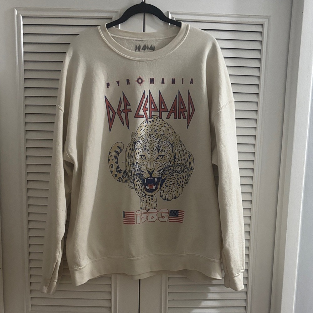 Altar'd State Cream Def Leppard Hoodie